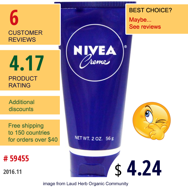 Nivea, Creme, 2 Oz (56 G)  