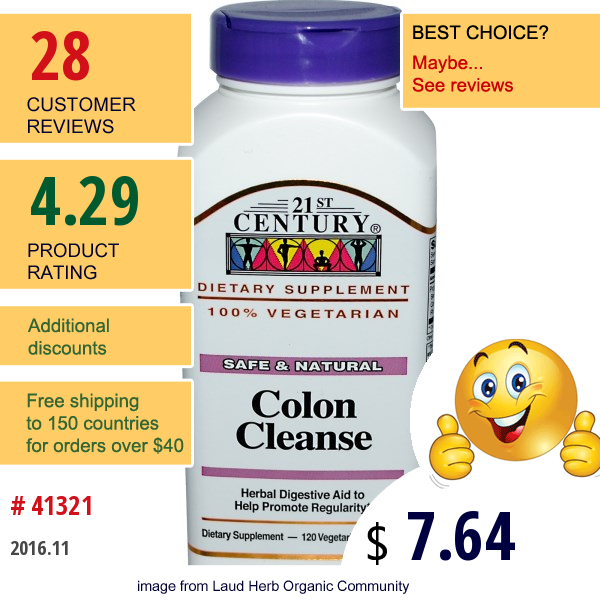 21St Century, Colon Cleanse, 120 Veggie Caps