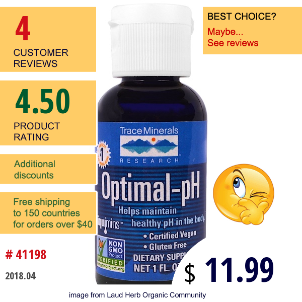 Trace Minerals Research, Optimal-Ph, 1 Fl Oz (30 Ml)  