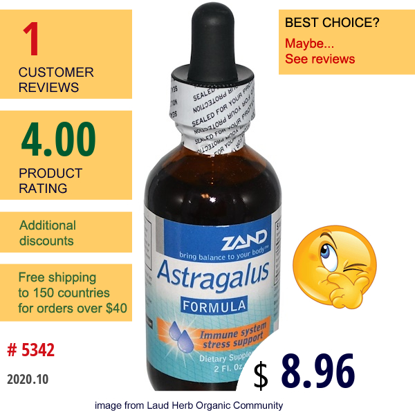 Zand, Astragalus Formula, 2 Fl Oz (59 Ml)  