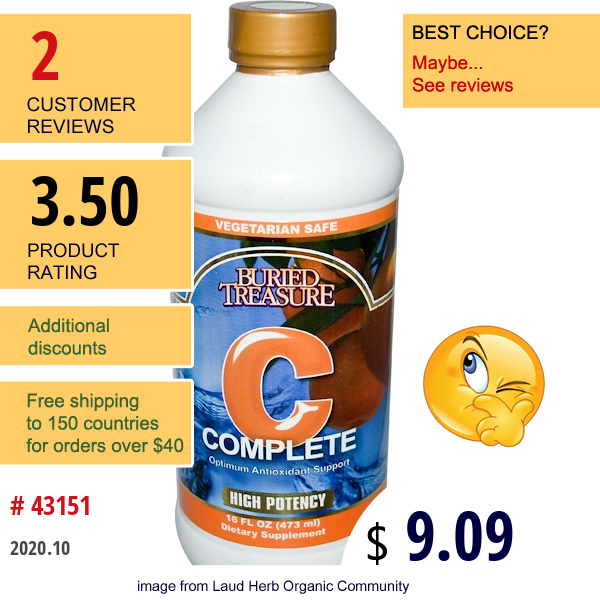 Buried Treasure, C Complete, High Potency, 16 Fl Oz (473 Ml)  