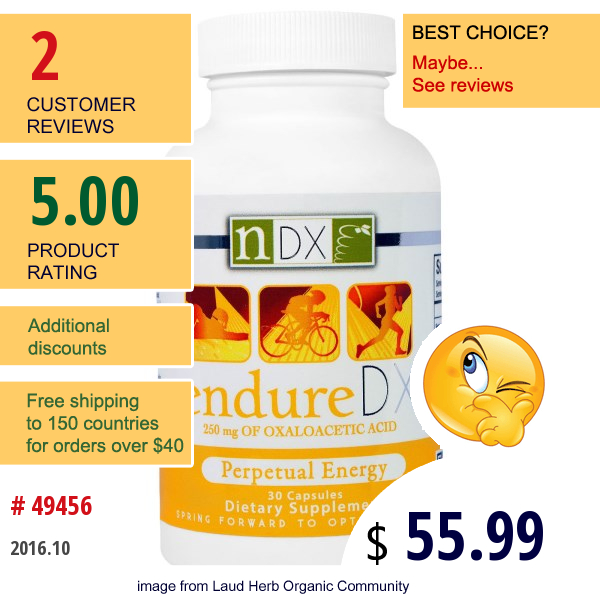 Natural Dynamix, Endure Dx, Perpetual Energy, 30 Capsules