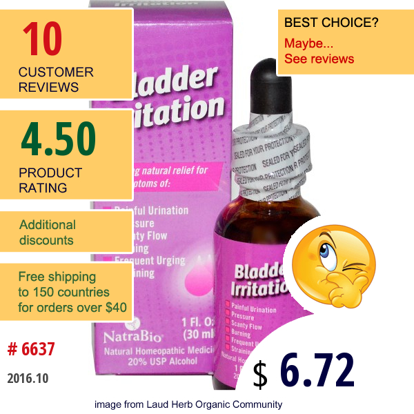 Natrabio, Bladder Irritation, 1 Fl Oz (30 Ml)