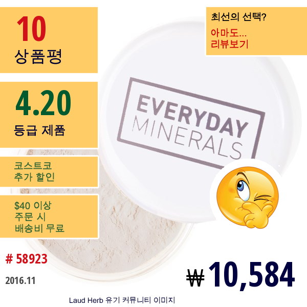 Everyday Minerals, 미네랄 컨실러, 밝은, .06 온스 (1.7 G)