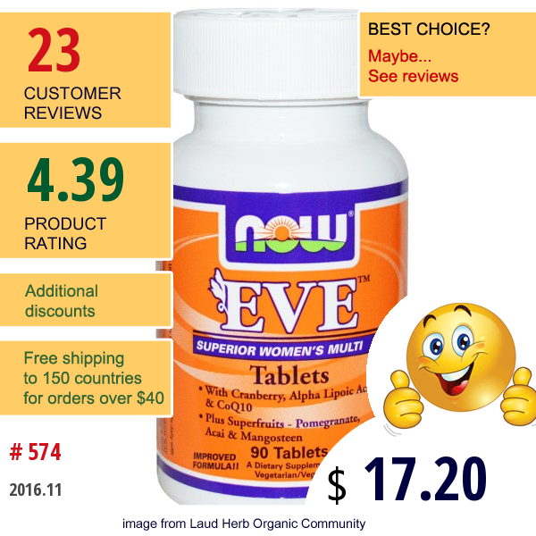 Now Foods, Eve, Superior Womens Multi, 90 Tablets