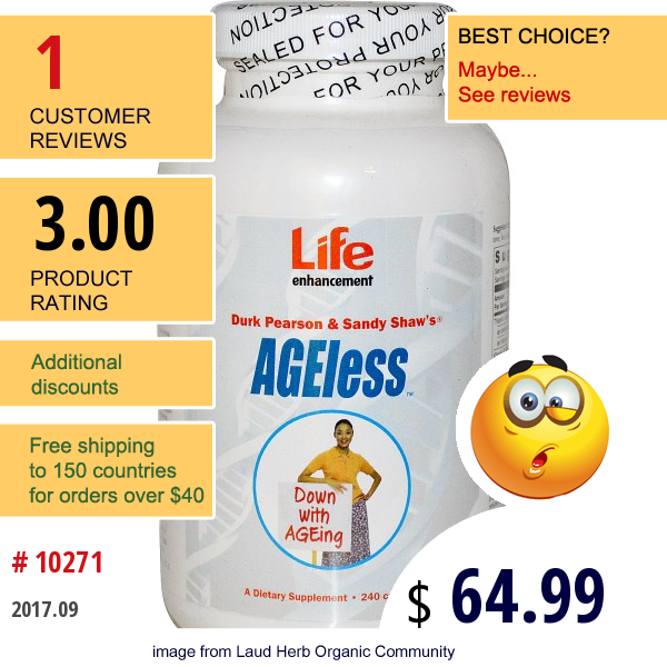 Life Enhancement, Ageless, 240 Capsules  