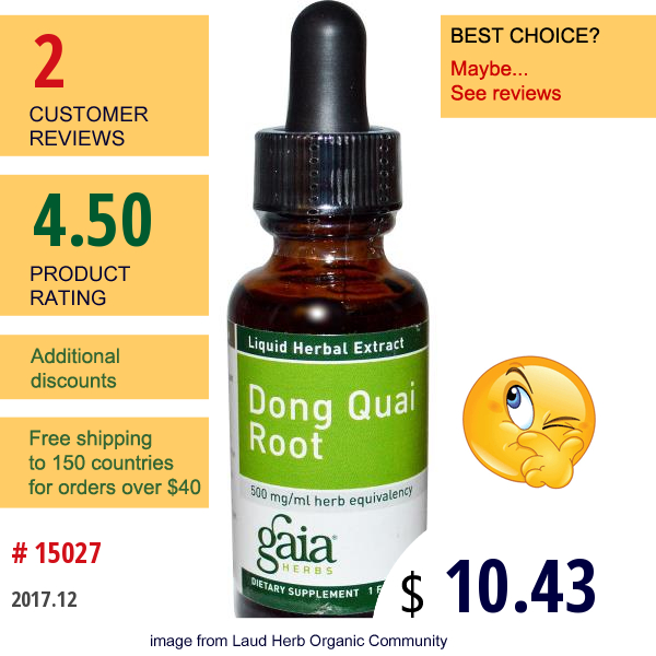 Gaia Herbs, Dong Quai Root, 1 Fl Oz (30 Ml)  