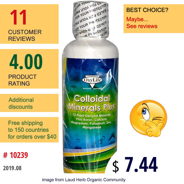 Oxylife, Colloidal Minerals Plus, 16 Fl Oz (473 Ml)  