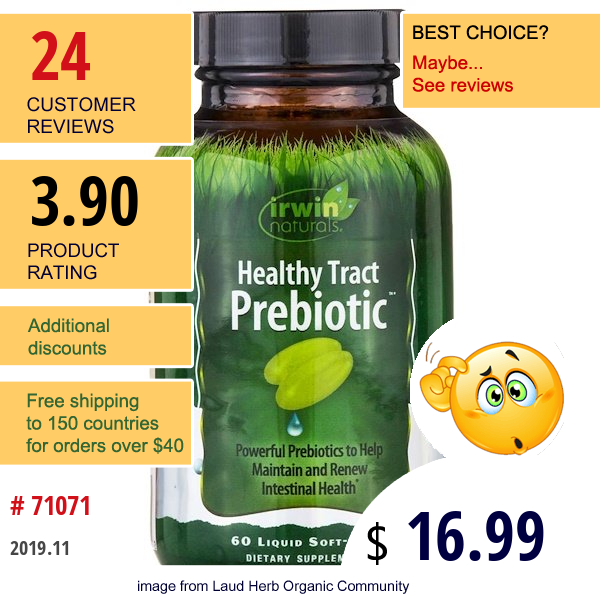 Irwin Naturals, Healthy Track Prebiotic, 60 Liquid Soft-Gels
