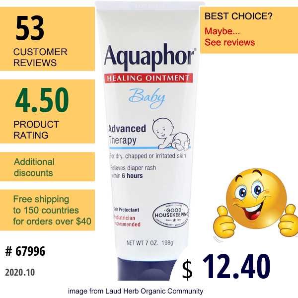 Aquaphor, Baby, Healing Ointment, 7 Oz (198 G)