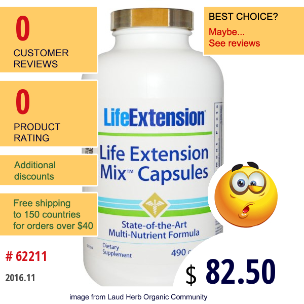 Life Extension, Mix Capsules, 490 Capsules  