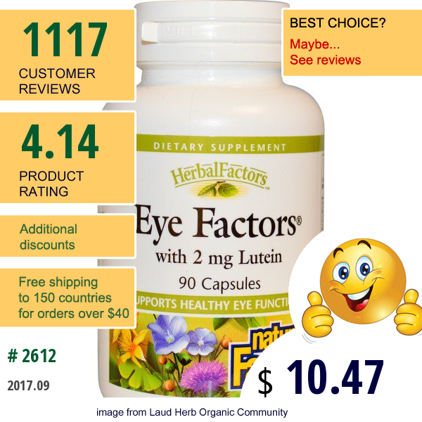 Natural Factors, Eye Factors With 2 Mg Lutein, 90 Capsules