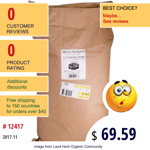 Lundberg, Organic Wild Rice Blend, 25 Lbs.  