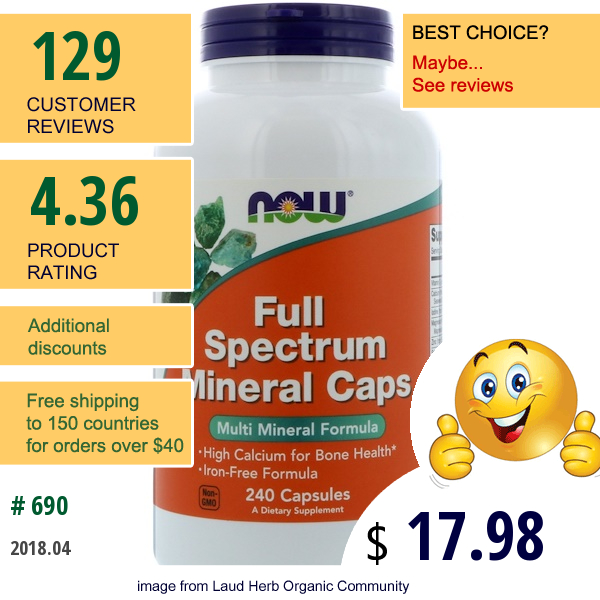 Now Foods, Full Spectrum Minerals Caps, 240 Capsules