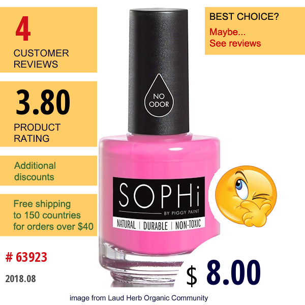 Sophi By Piggy Paint, Nail Polish, Its A Girl Thing, 0.5 Fl Oz (15 Ml)  