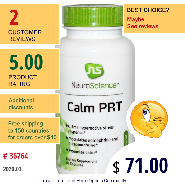 Neuroscience, Calm Prt, 60 Capsules  