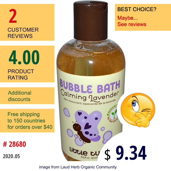Little Twig, Bubble Bath, Calming Lavender, 8.5 Fl Oz (251 Ml)  