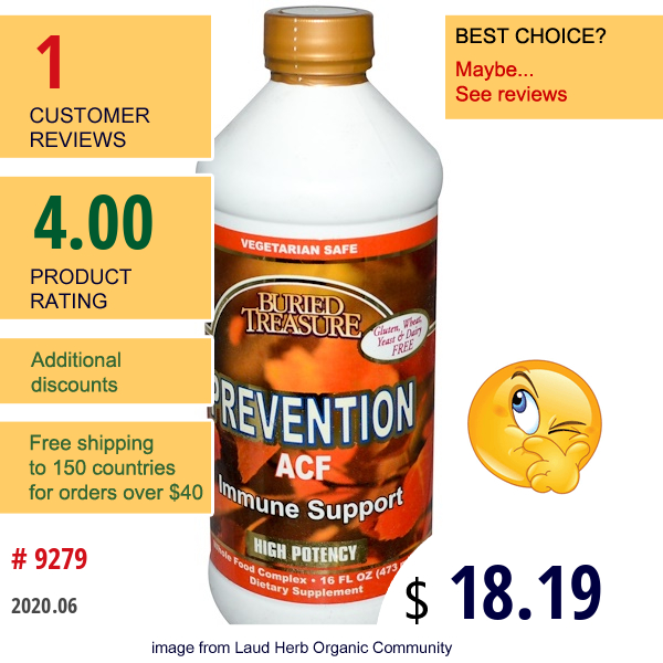 Buried Treasure, Prevention Acf, 16 Fl Oz (473 Ml)  