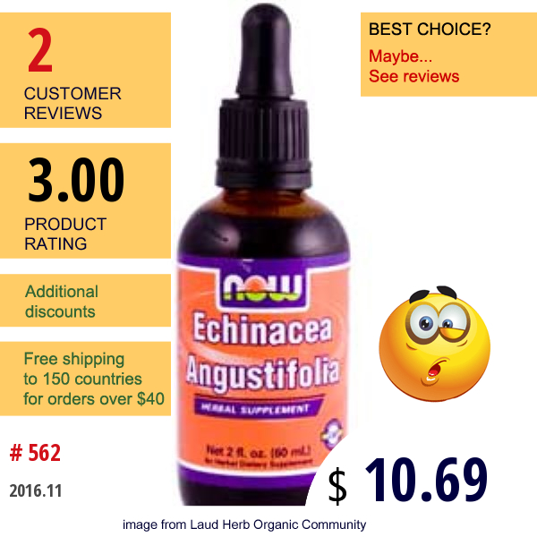 Now Foods, Echinacea Angustifolia, 2 Fl Oz (60 Ml)  