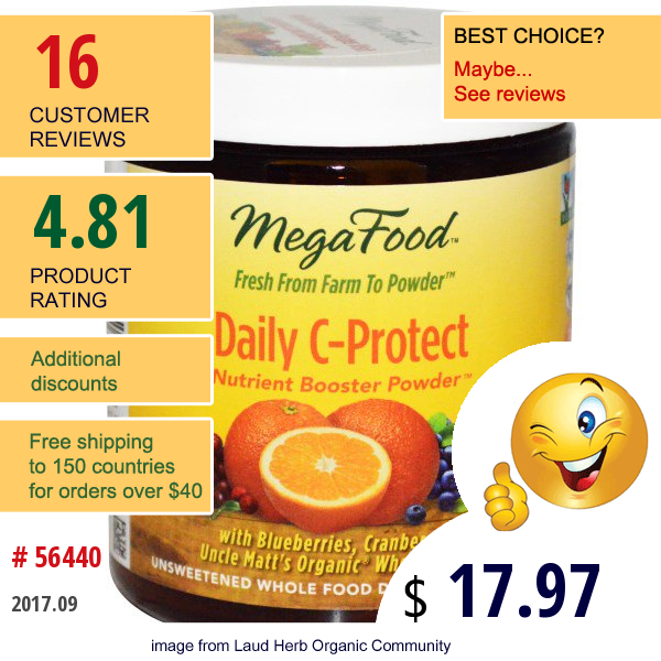 Megafood, Daily C-Protect, 2.25 Oz (63.9 G)