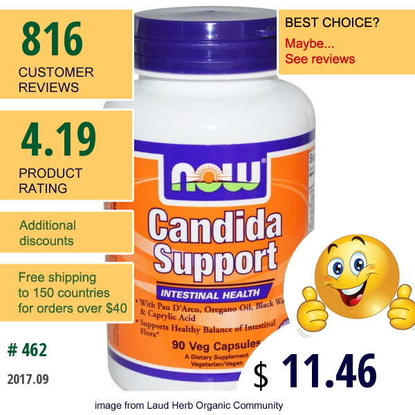 Now Foods, Candida Support, 90 Veg Capsules