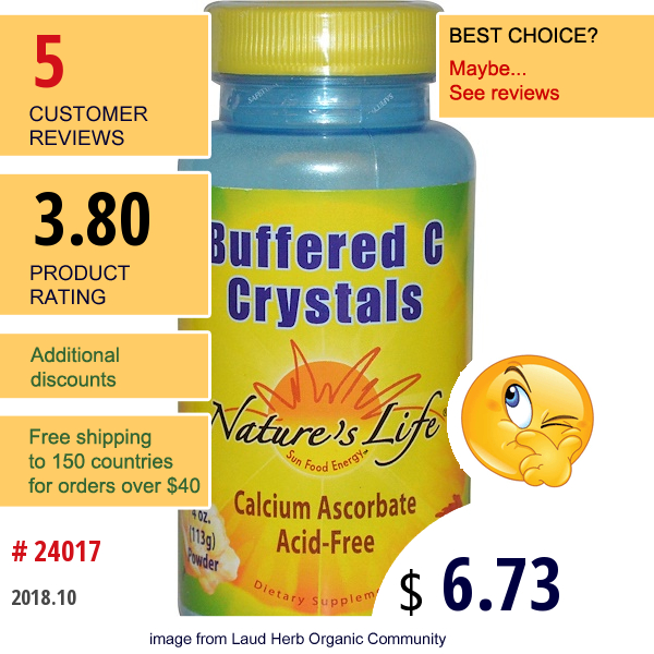 Natures Life, Buffered C Crystals, Powder, 4 Oz (113 G)  