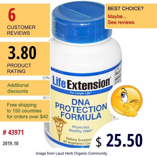 Life Extension, Dna Protection Formula, 60 Veggie Caps  