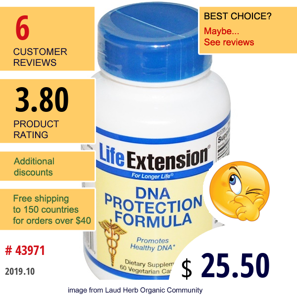 Life Extension, Dna Protection Formula, 60 Veggie Caps Life Extension, Dna Protection Formula, 60 Veggie Caps