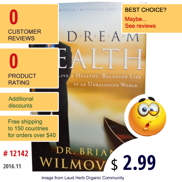 Dream Health, Dream Health, Dr. Brian Wilmovsky, 210 Pages, Hard Cover Book  