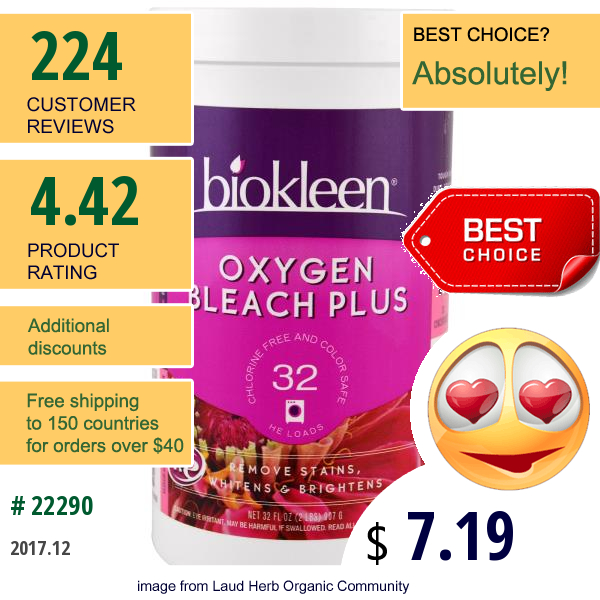 Bio Kleen, Oxygen Bleach Plus, 32 Oz (907 G)
