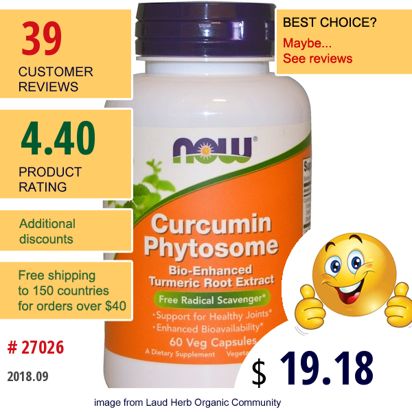 Now Foods, Curcumin Phytosome, 60 Veggie Caps