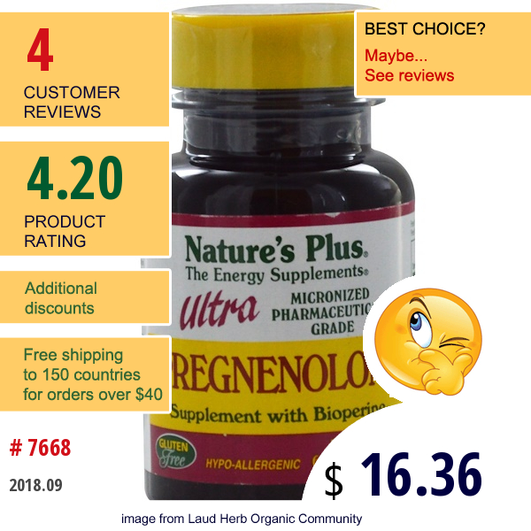 Natures Plus, Ultra Pregnenolone, 60 Veggie Caps