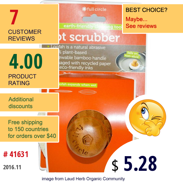 Full Circle Home Llc, Grip Pot Scrubber Full Circle Home Llc, Grip Pot Scrubber