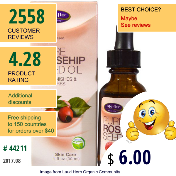 Life Flo Health, Pure Rosehip Seed Oil, Skin Care, 1 Oz (30 Ml)