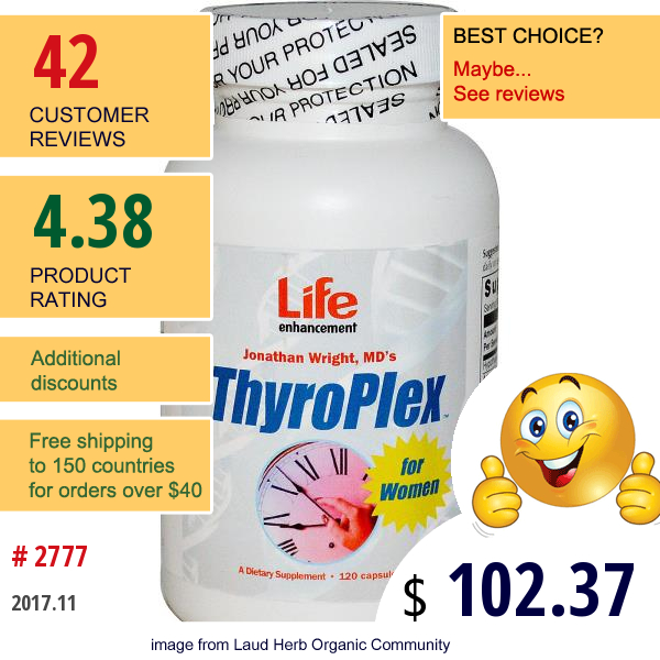 Life Enhancement, Thyroplex For Women, 120 Capsules  