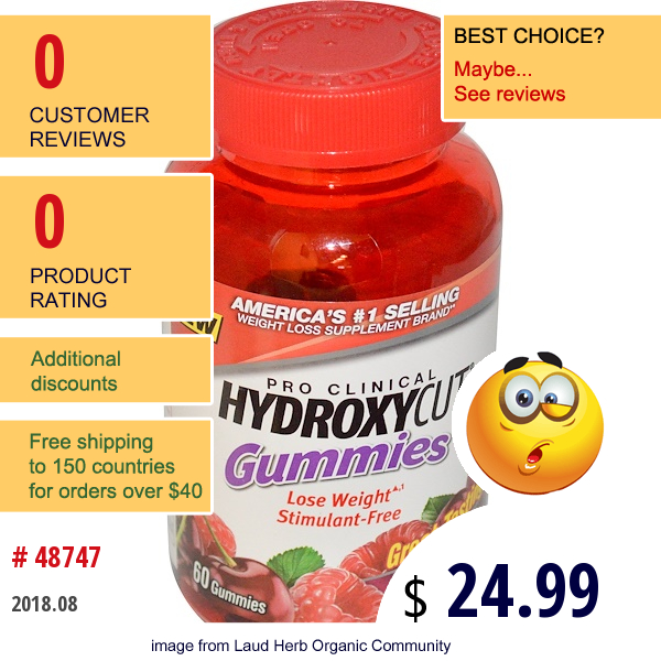 Muscletech, Pro Clinical Hydroxycut Gummies, Mixed Fruit, 60 Gummies  