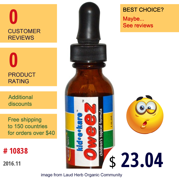 North American Herb & Spice Co., Kid•e•kare, Oweez, Childrens Topical Formula, 1 Fl Oz  