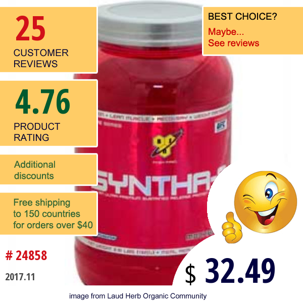 Bsn, Syntha-6, Meal Replacement / Addition, Mochaccino, 2.91 Lbs (1320 G)  