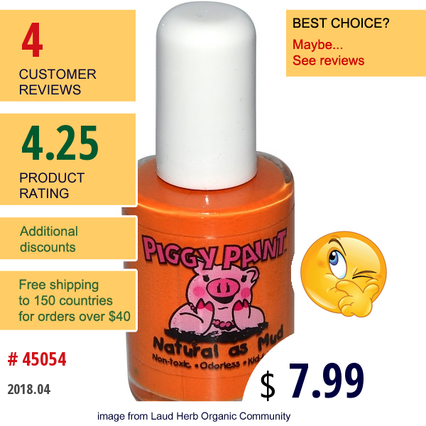 Piggy Paint, Nail Polish, Mac-N-Cheese Please, 0.5 Fl Oz (15 Ml)  