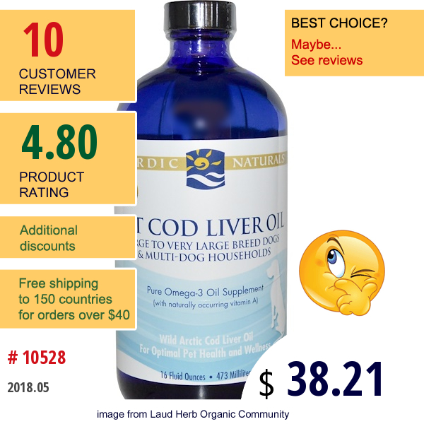 Nordic Naturals, Pet Cod Liver Oil, 16 Fl Oz (473 Ml)