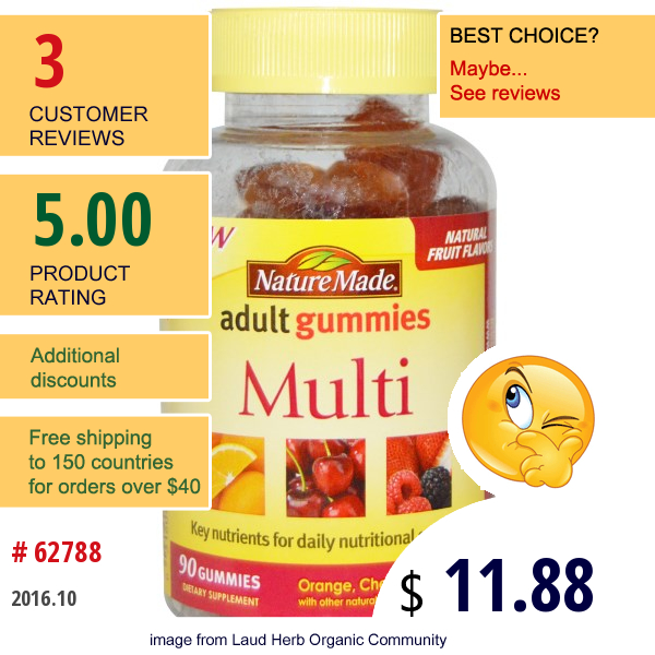 Nature Made, Adult Gummies, Multi, 90 Gummies