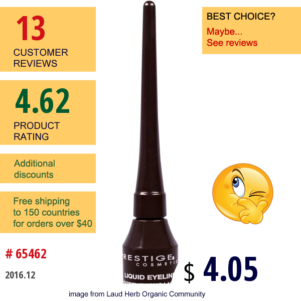 Prestige Cosmetics, Liquid Eyeliner, Waterproof, Black/brown, 0.1 Fl Oz (3 Ml)