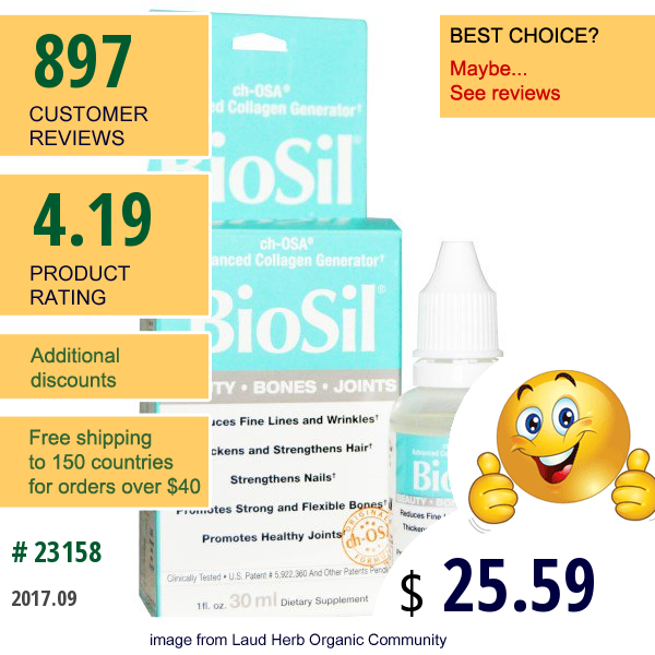 Natural Factors, Biosil, Ch-Osa Advanced Collagen Generator, 1 Fl Oz (30 Ml)