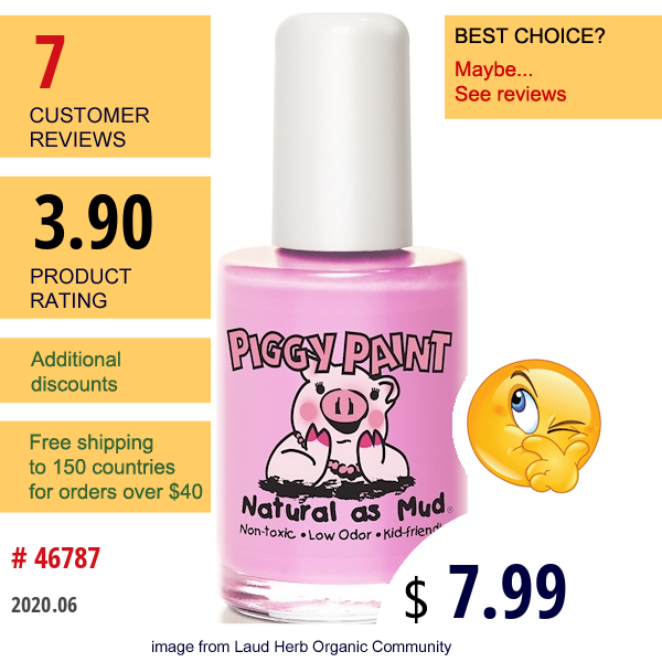Piggy Paint, Nail Polish, Pinkie Promise, 0.5 Fl Oz (15 Ml)  
