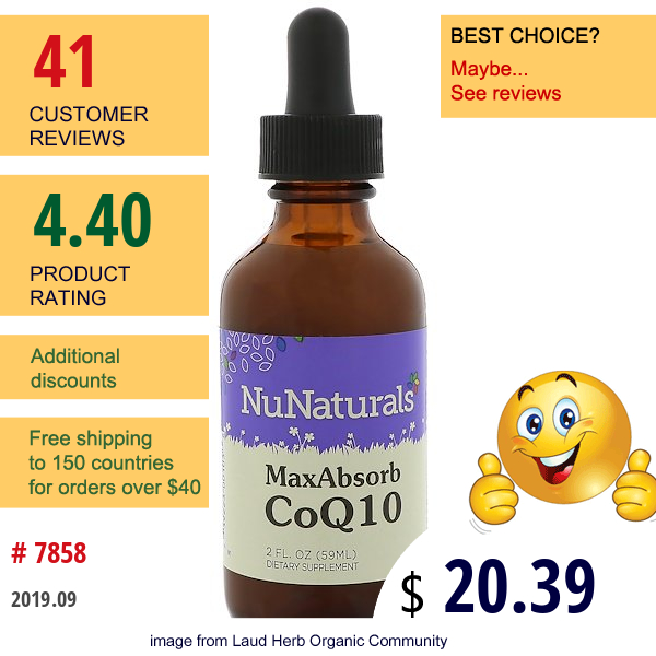 Nunaturals, Max Absorb Coq10, 2 Fl Oz (59 Ml)  