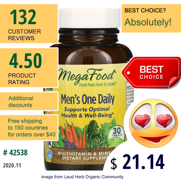 Megafood, Men’s One Daily, 30 Tablets