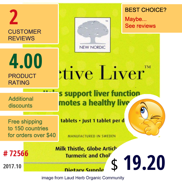 New Nordic Us Inc, Active Liver, 30 Tablets