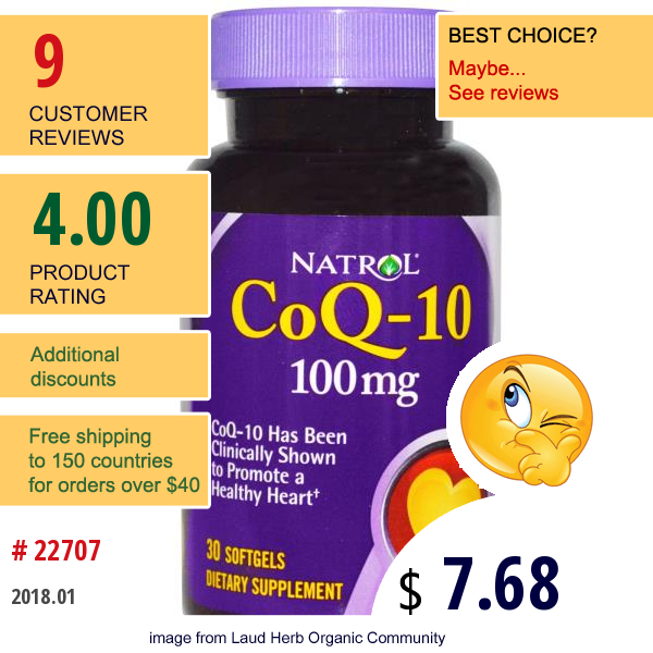 Natrol, Coq-10, 100 Mg, 30 Softgels  
