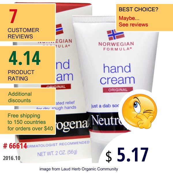 Neutrogena, Hand Cream, Original, 2 Oz (56 G)