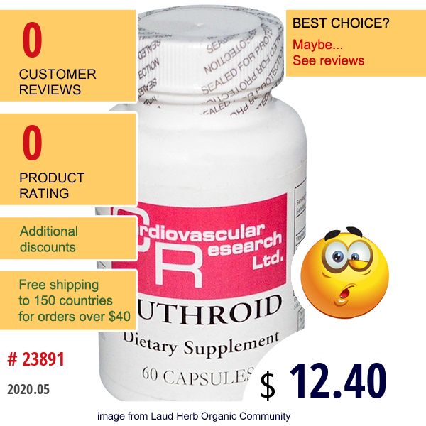 Cardiovascular Research, Nuthroid, 60 Capsules  